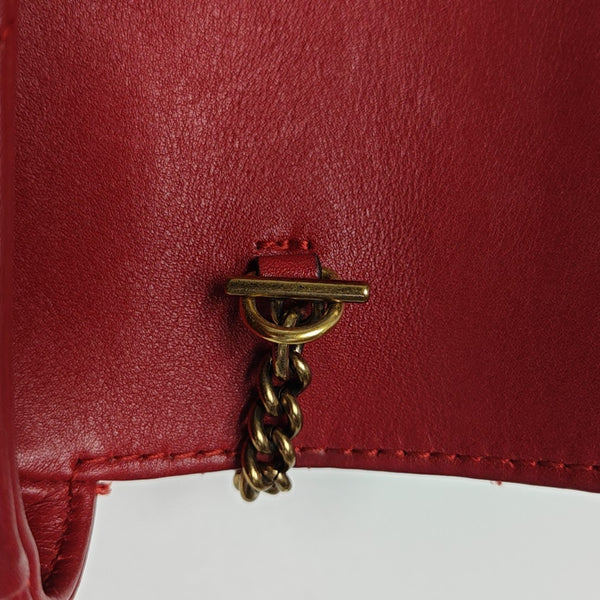 GG Marmont Mini Quilted Calfskin Red