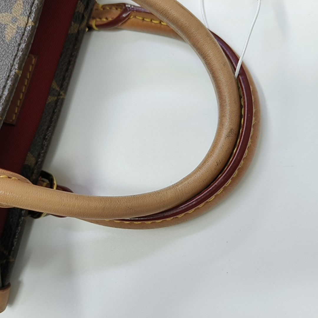 SAC PLAT BB Monogram Coated Canvas Brown