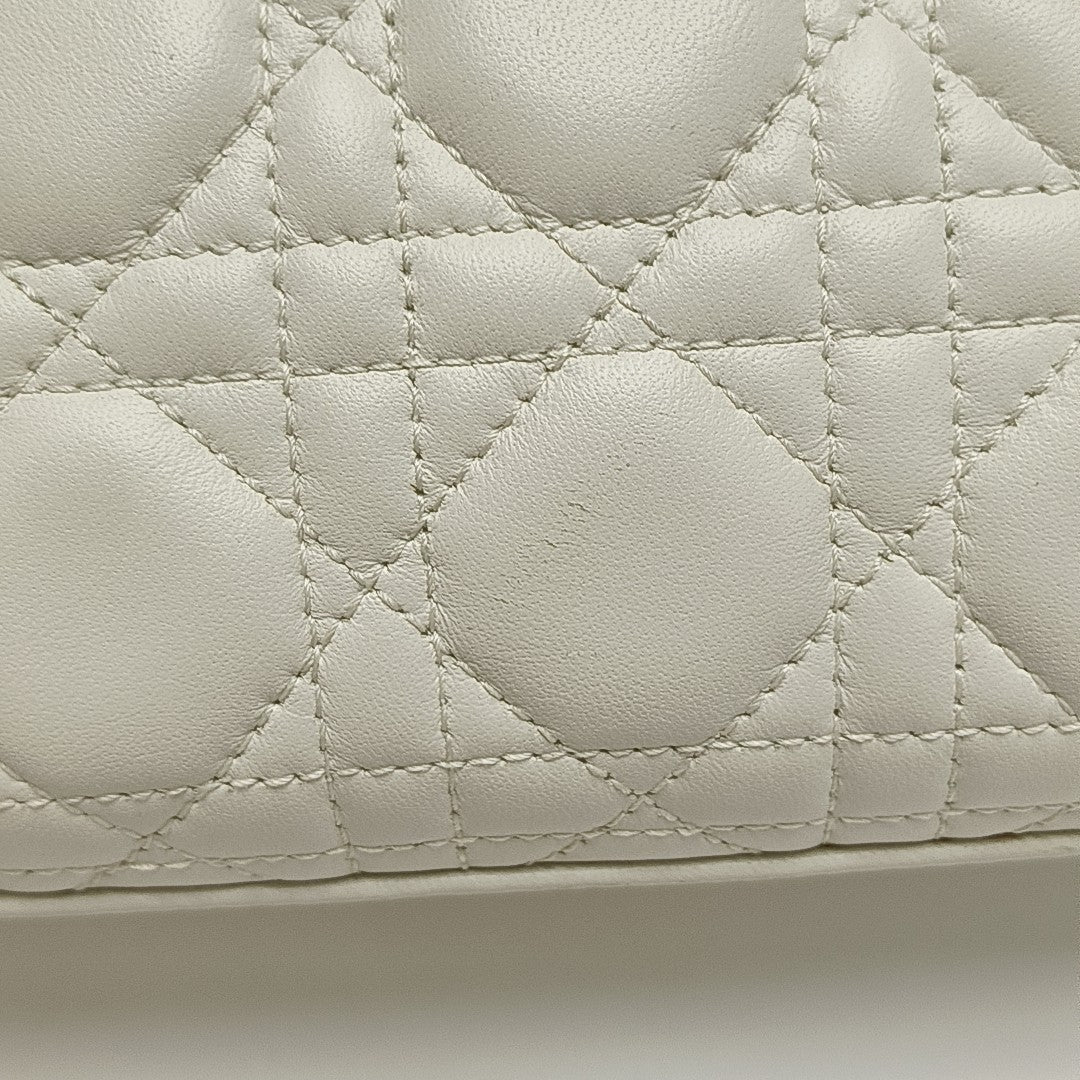 Lady Dior Small Cannage Lambskin White
