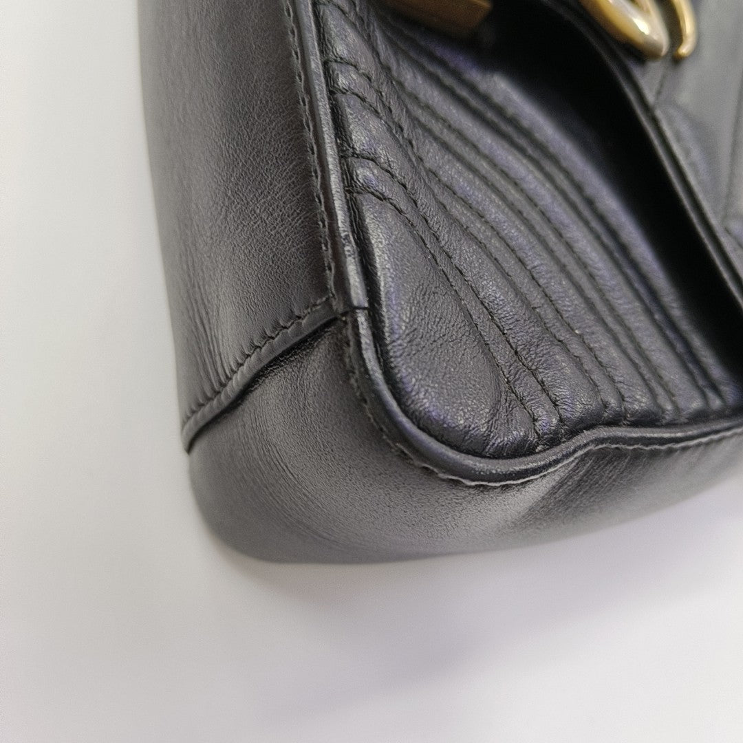 GG Marmont Mini Quilted Calfskin Black