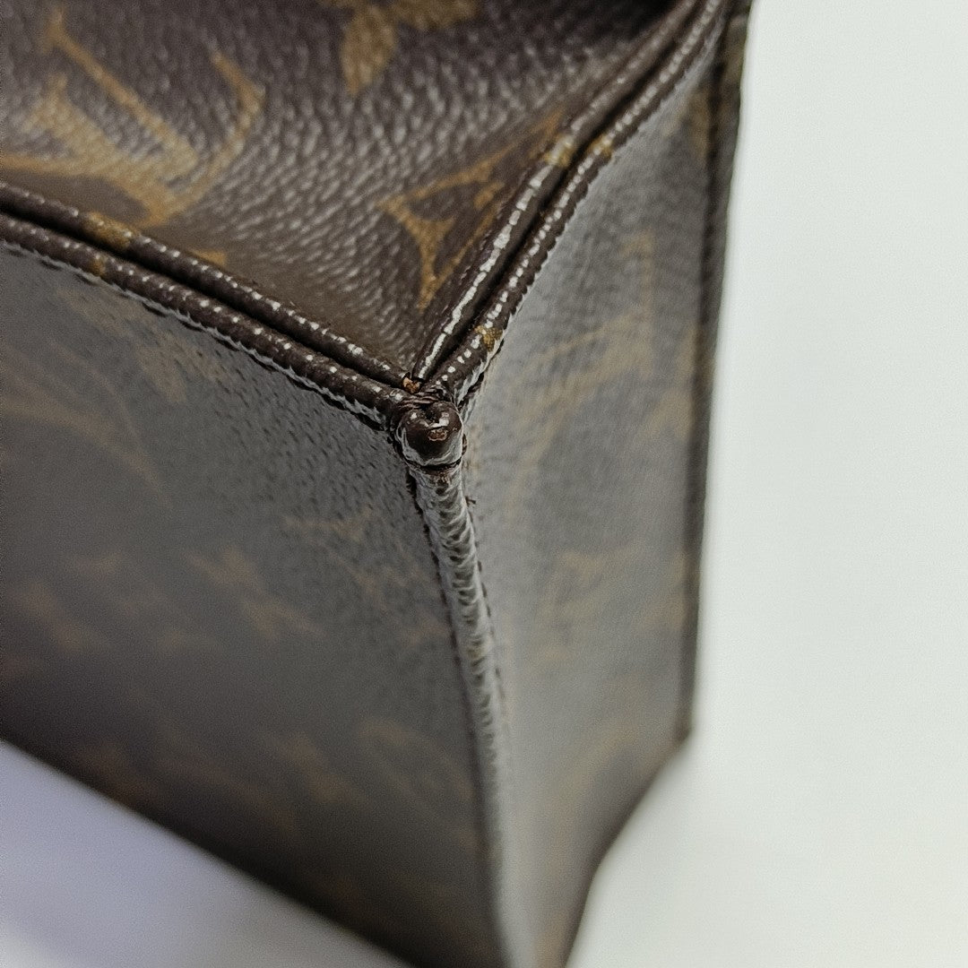 SAC PLAT Mini Monogram Coated Canvas Brown