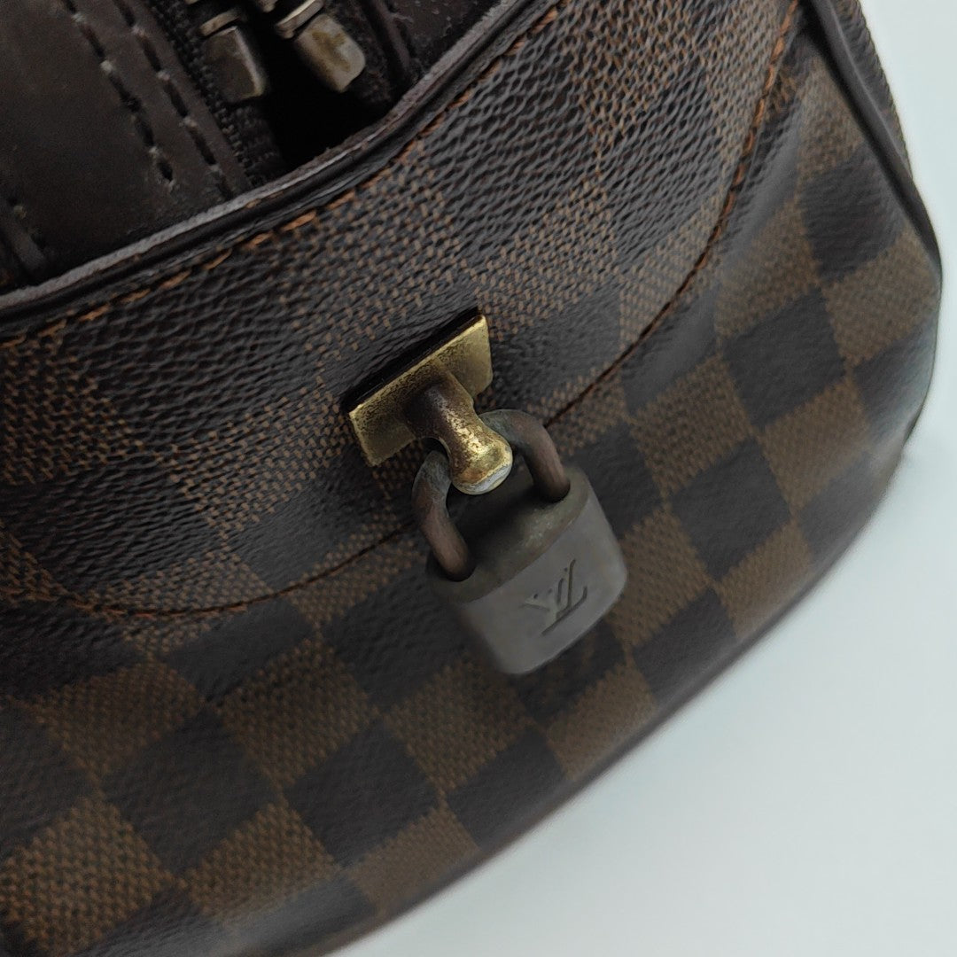 DUOMO Damier Ebene Coated Canvas Brown