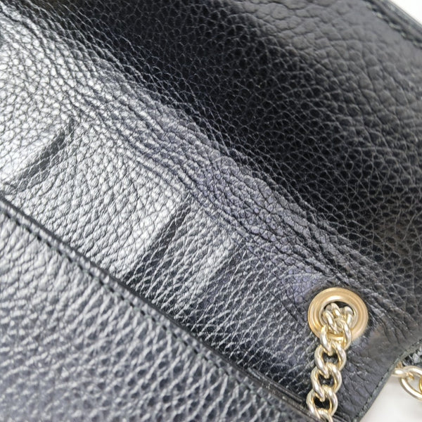 Interlocking G Small Calfskin Black
