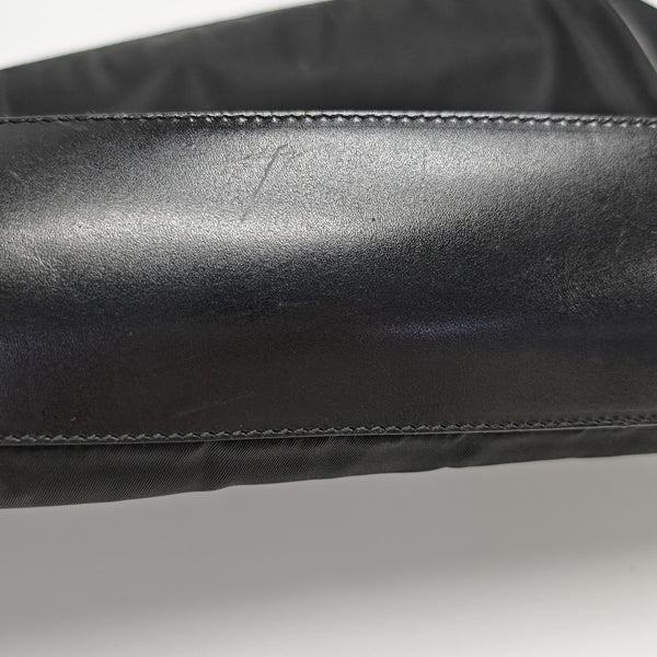 Nylon Top Handle Bag Black