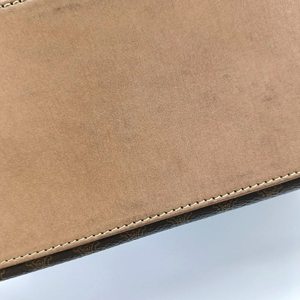 Authenticated pre-owned  MACADAM BLASON TRIOMPHE Coated Canvas Brown - Top Handle Bag at Looply