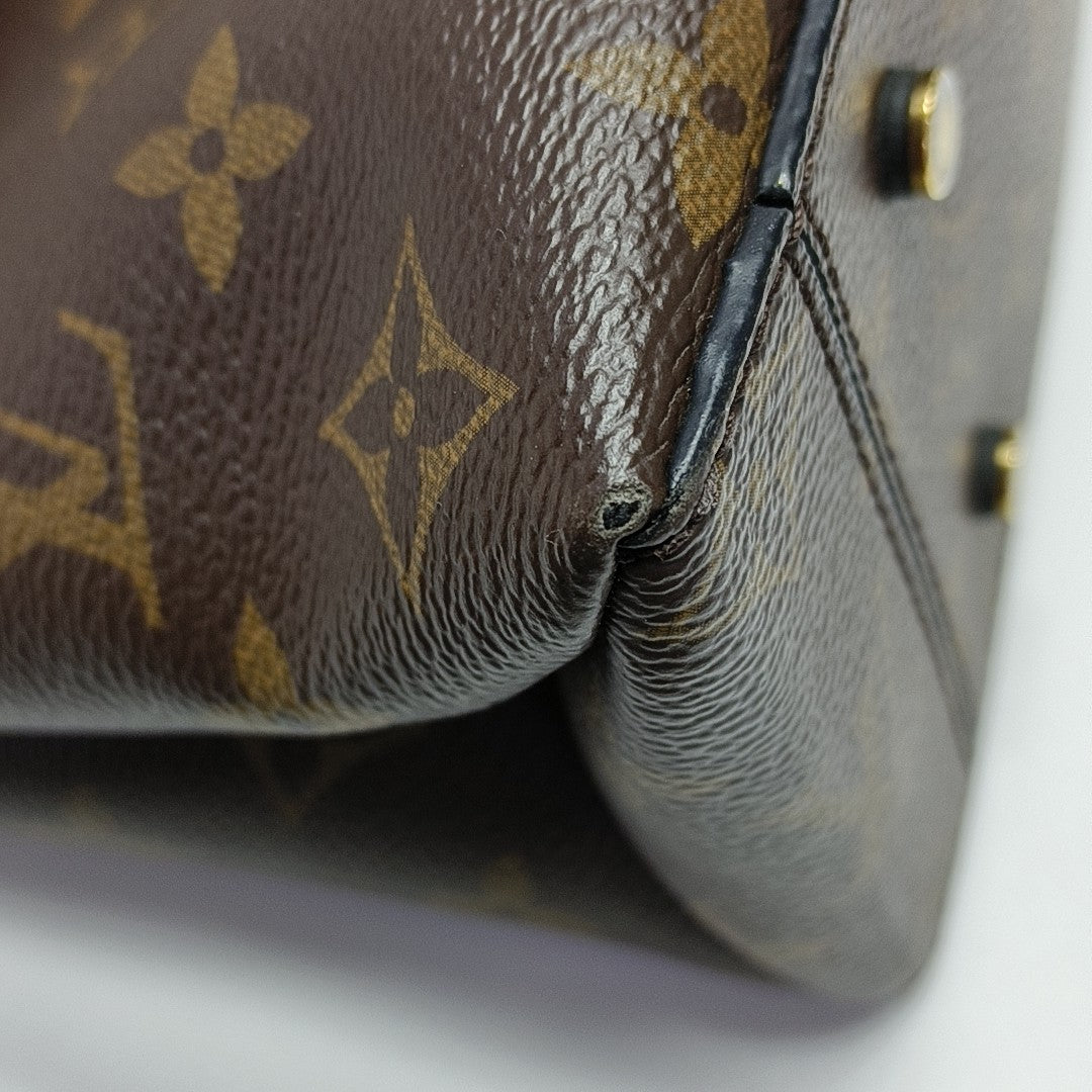 ONE HANDLE Monogram Coated Canvas Brown