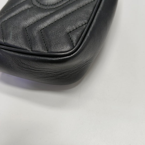 GG Marmont Mini Quilted Calfskin Black