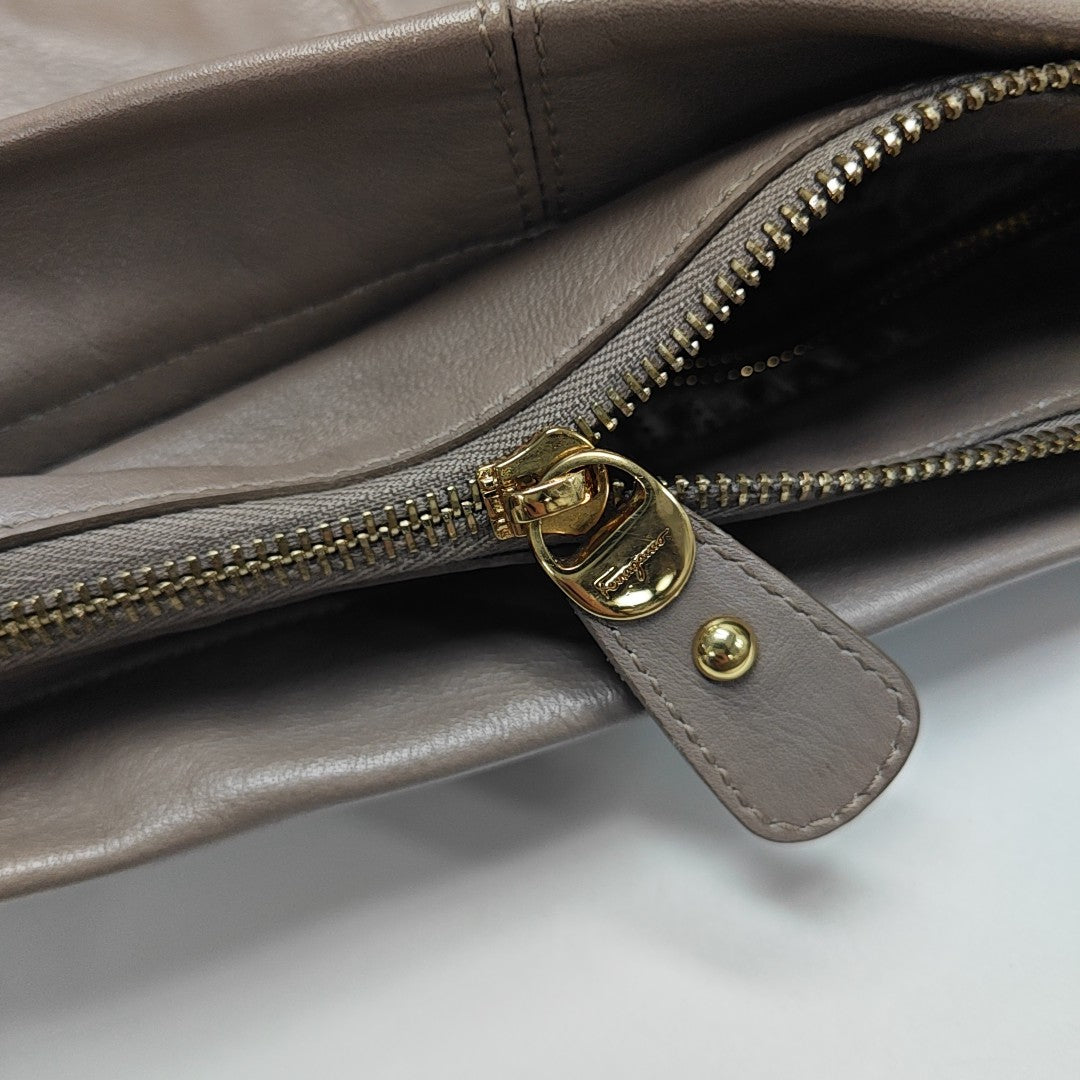 Calfskin Shoulder Bag Gray