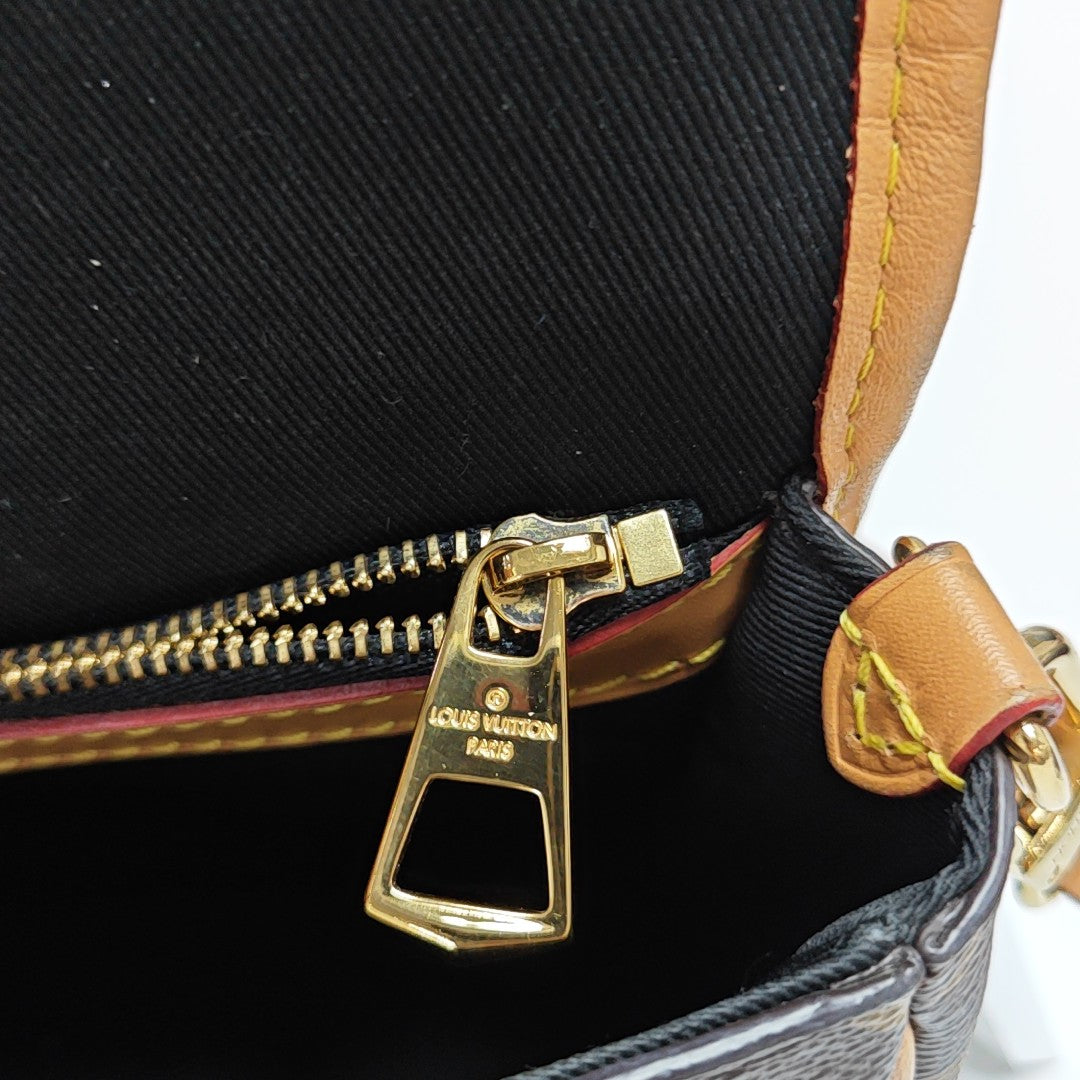 DIANE Monogram Coated Canvas Brown