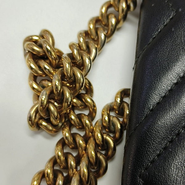 GG Marmont Small Quilted Calfskin Black