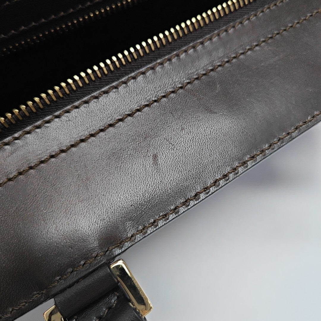 Canvas Top Handle Bag Brown