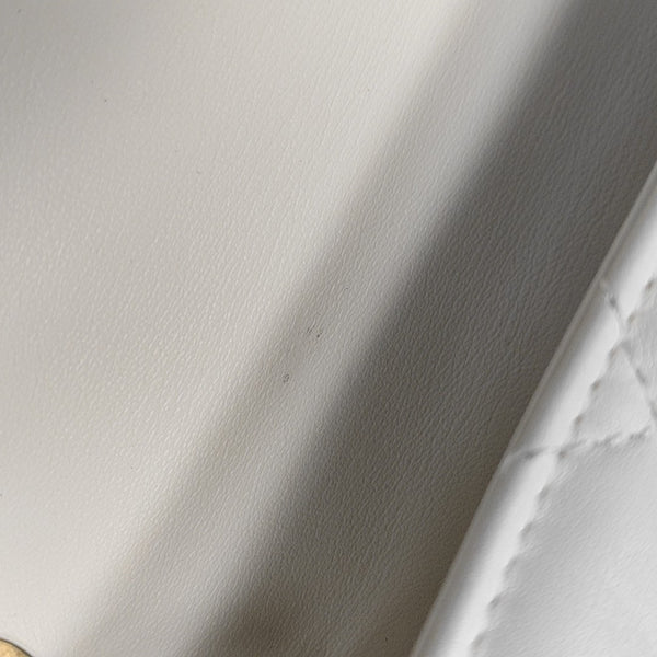 CLASSIC FLAP Mini Quilted Lambskin White