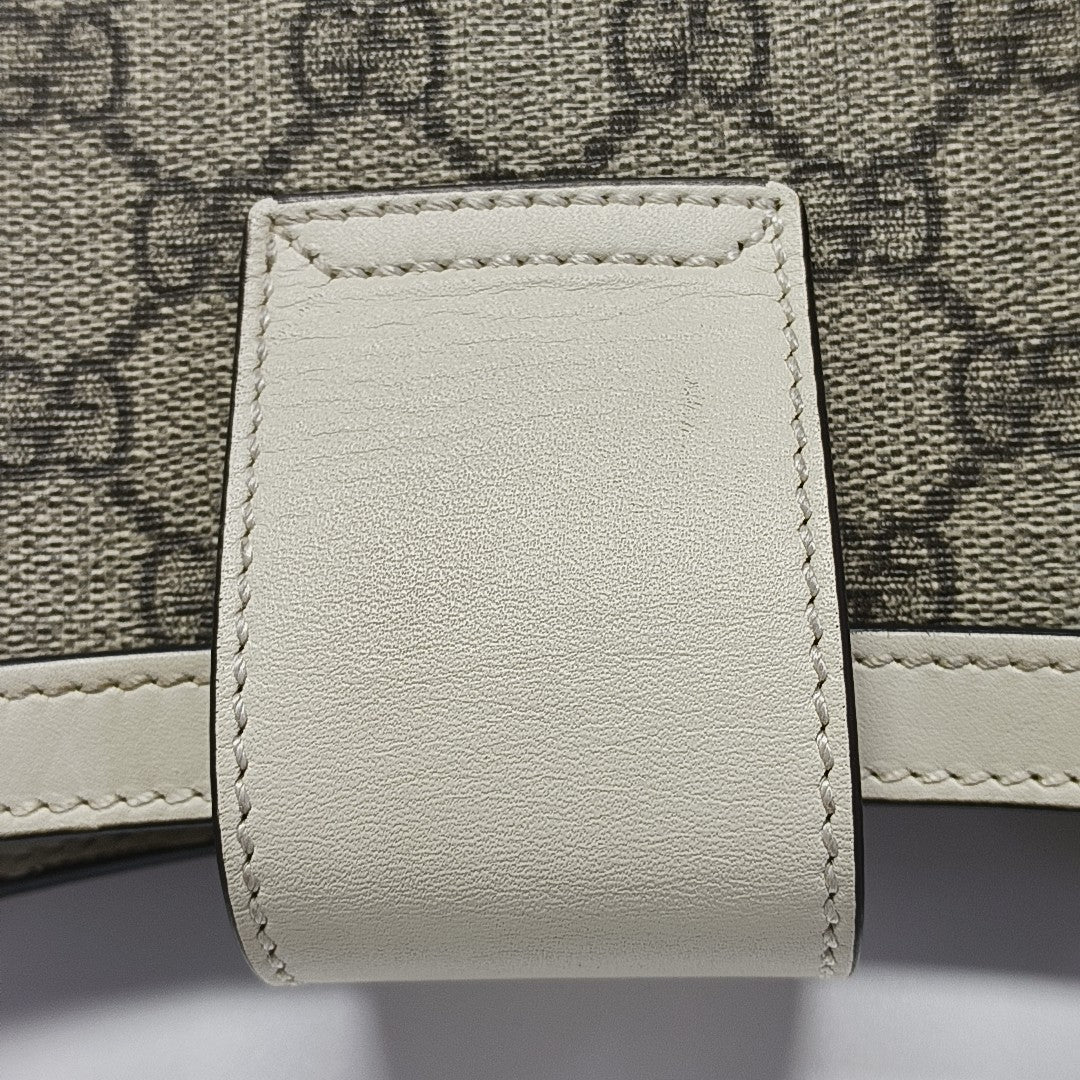 Padlock Small Monogram Coated Canvas Beige