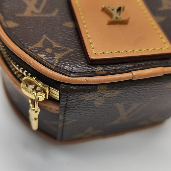 BOITE CHAPEAU Mini Monogram Coated Canvas Brown