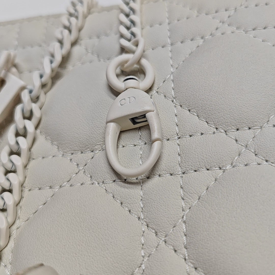 Lady Dior Mini Cannage Lambskin White