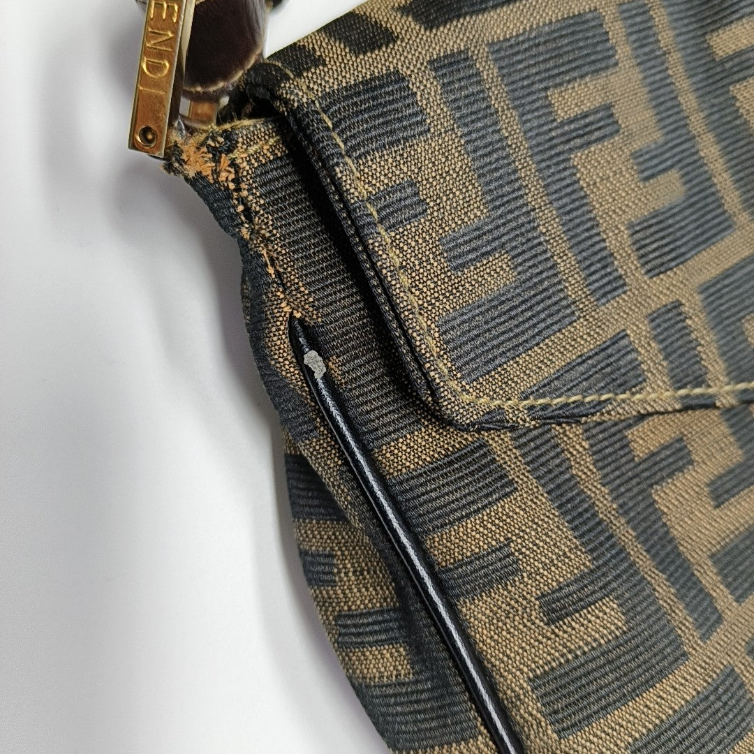 Bolso Bandolera de Lona Marrón