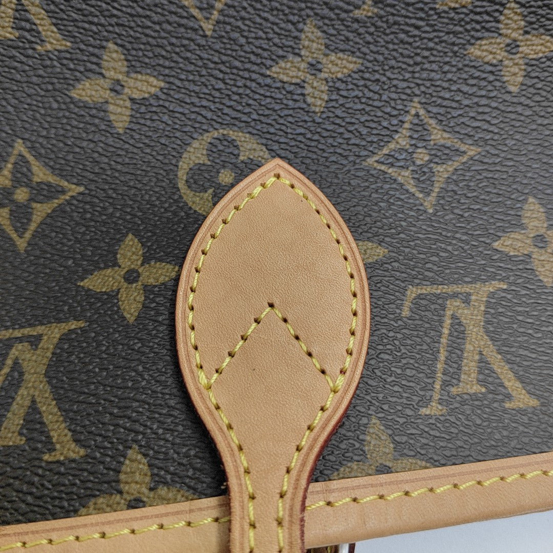 NEVERFULL MM Monogram Coated Canvas Brown