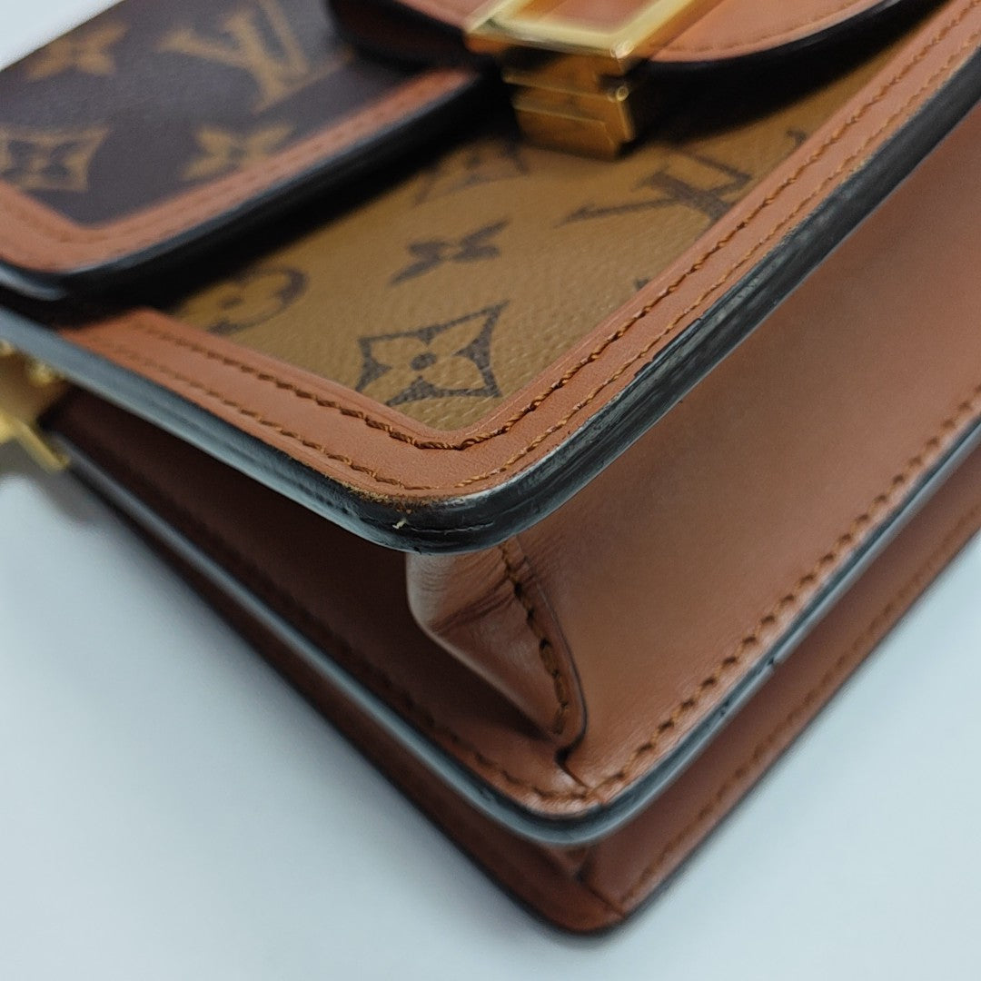 DAUPHINE Mini Monogram Coated Canvas Brown