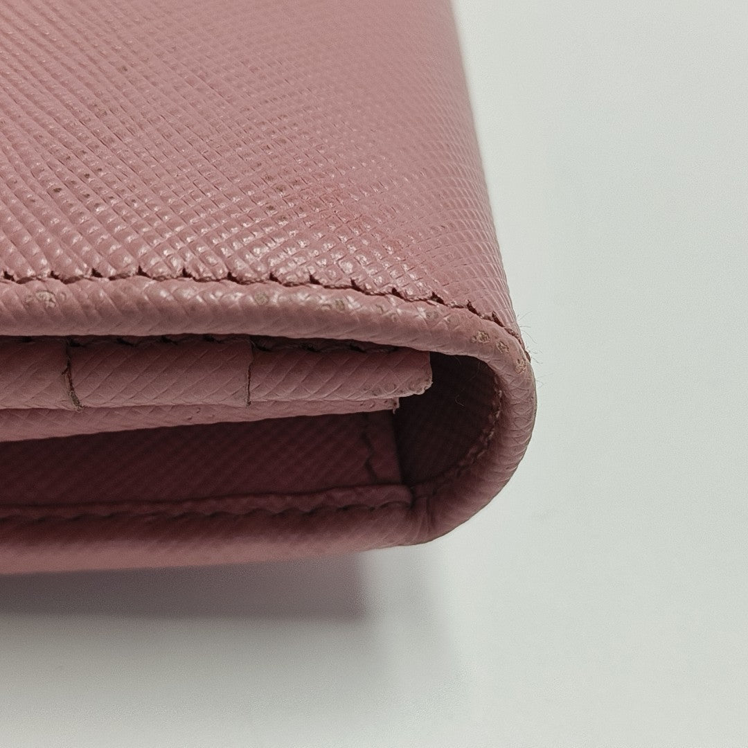 Saffiano Calfskin Wallet Pink