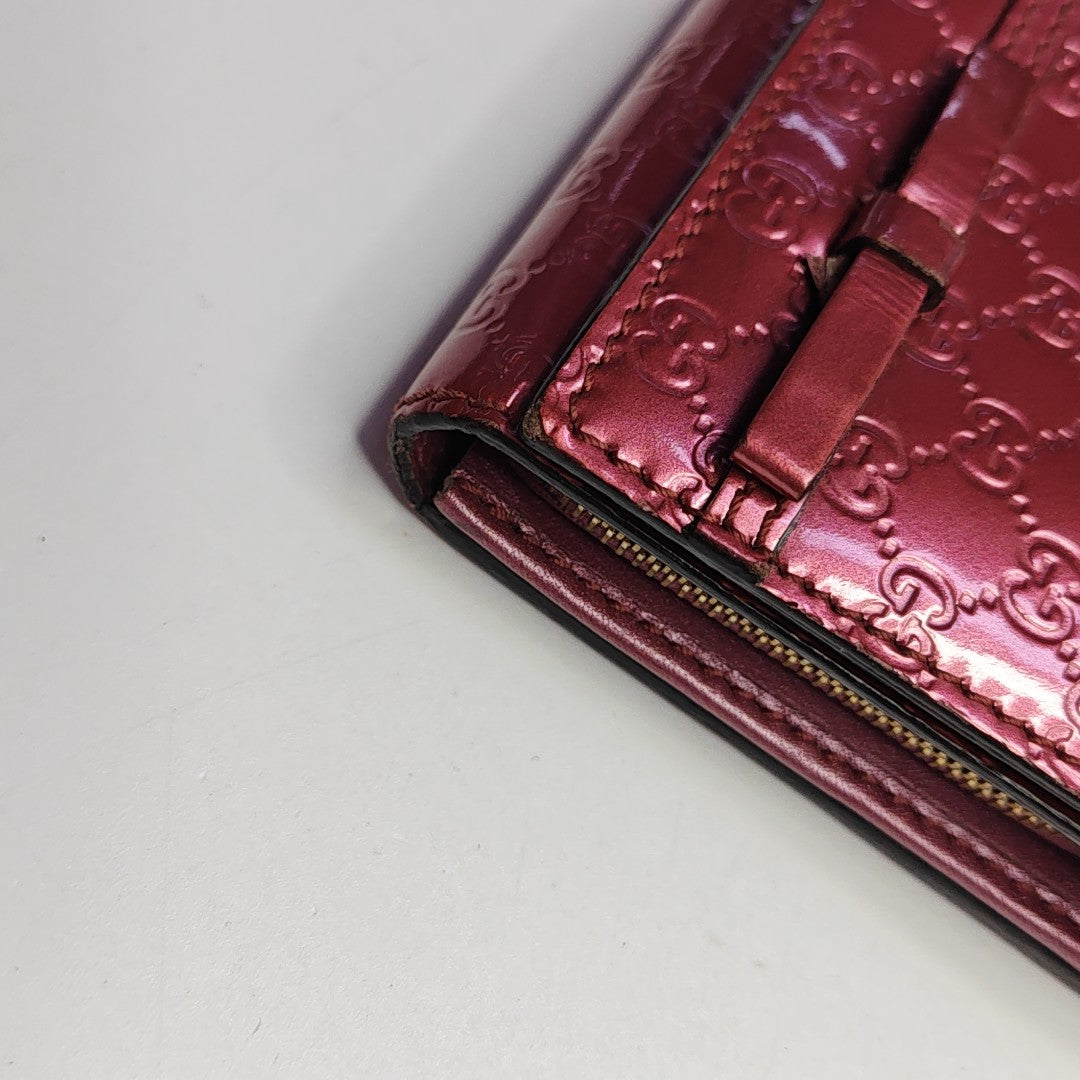 Monogram Patent Leather Wallet Pink