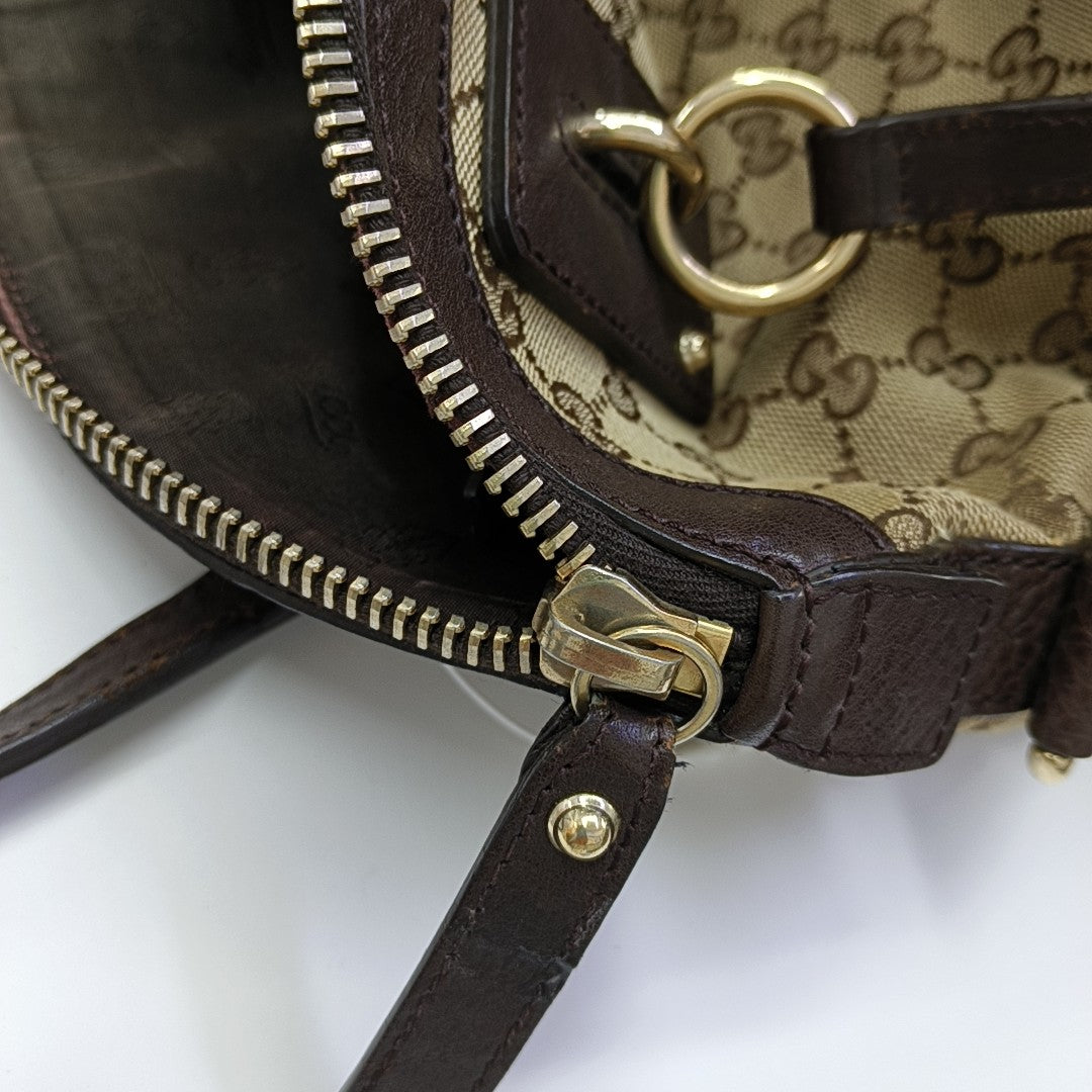 Monogram Canvas Tote Bag Brown