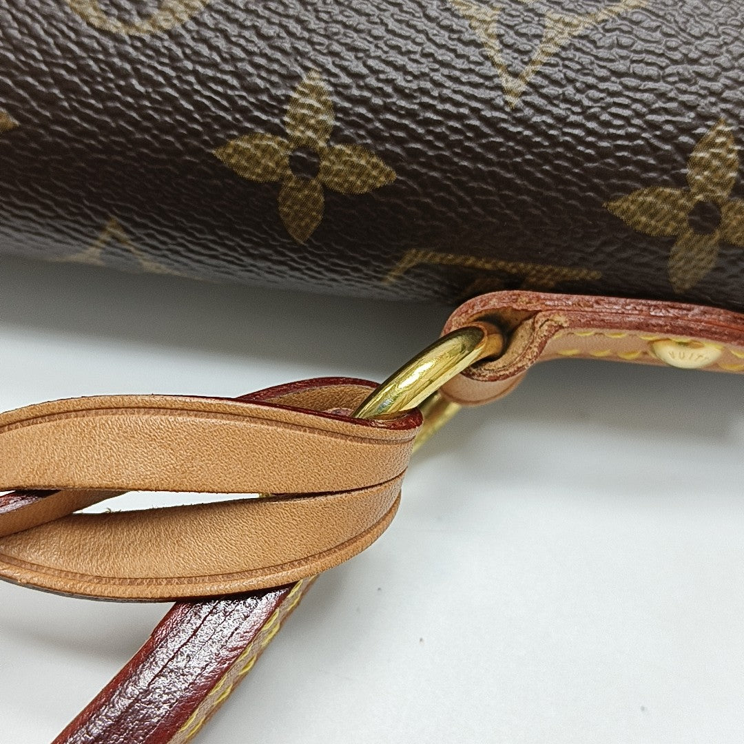 CLUNY MM Monogram Coated Canvas Brown