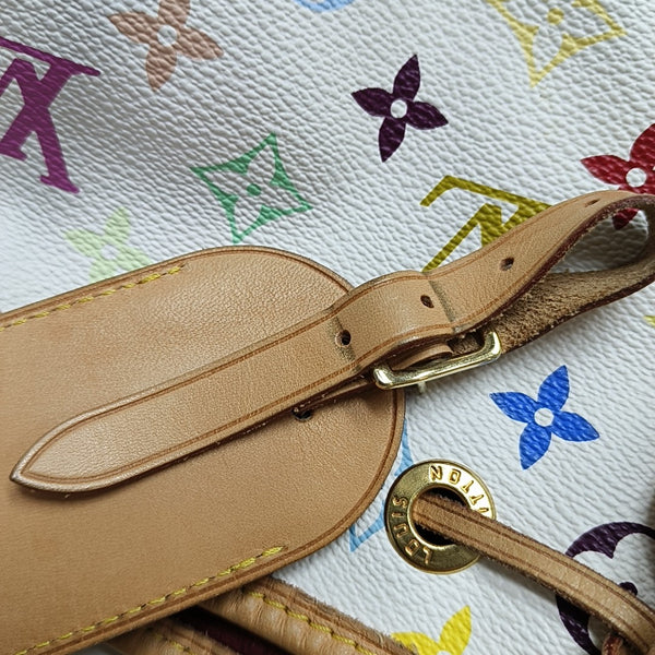 NÉONOÉ MM Monogram Coated Canvas White