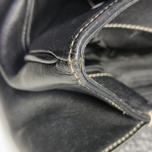 Calfskin Top Handle Bag Black