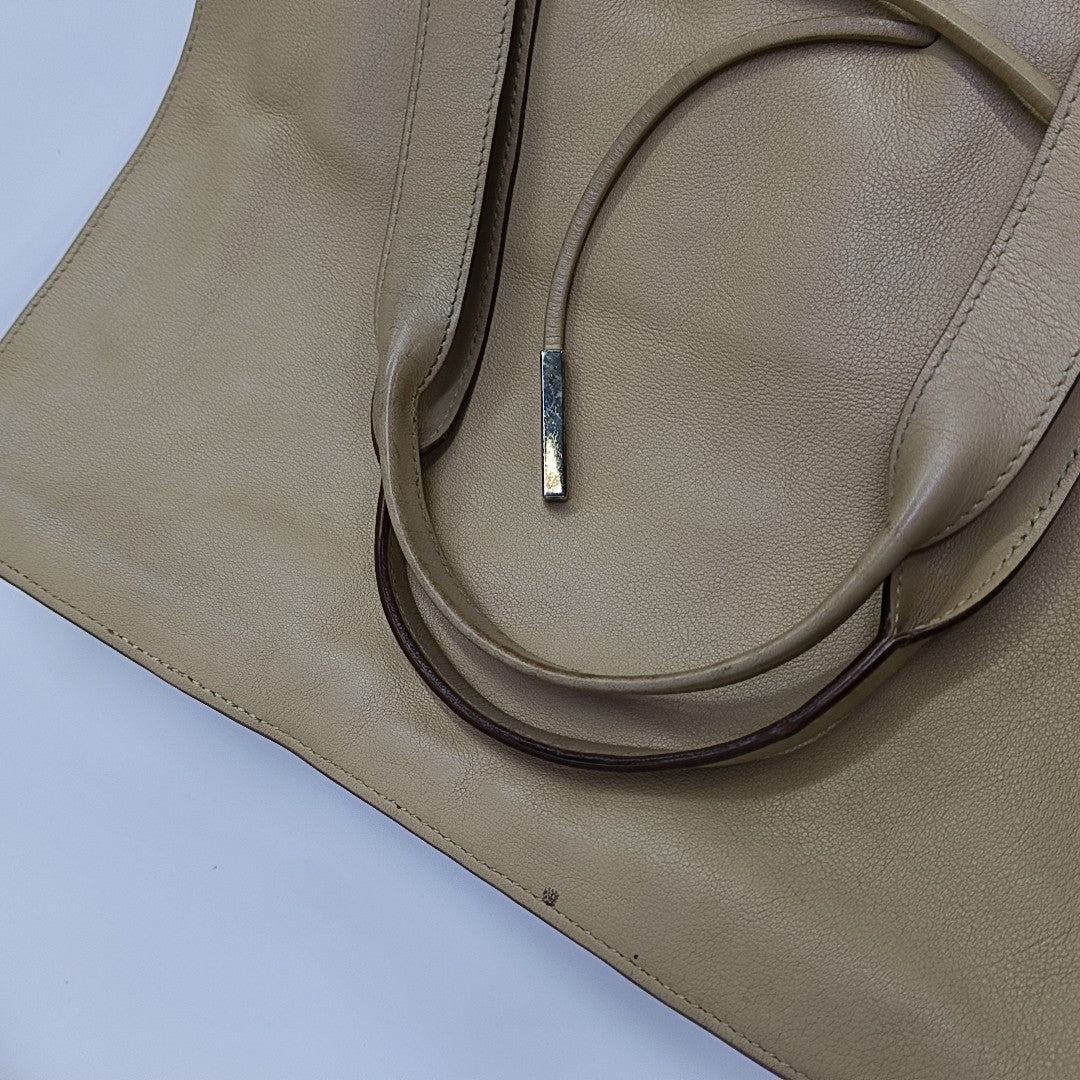 Calfskin Tote Bag Beige