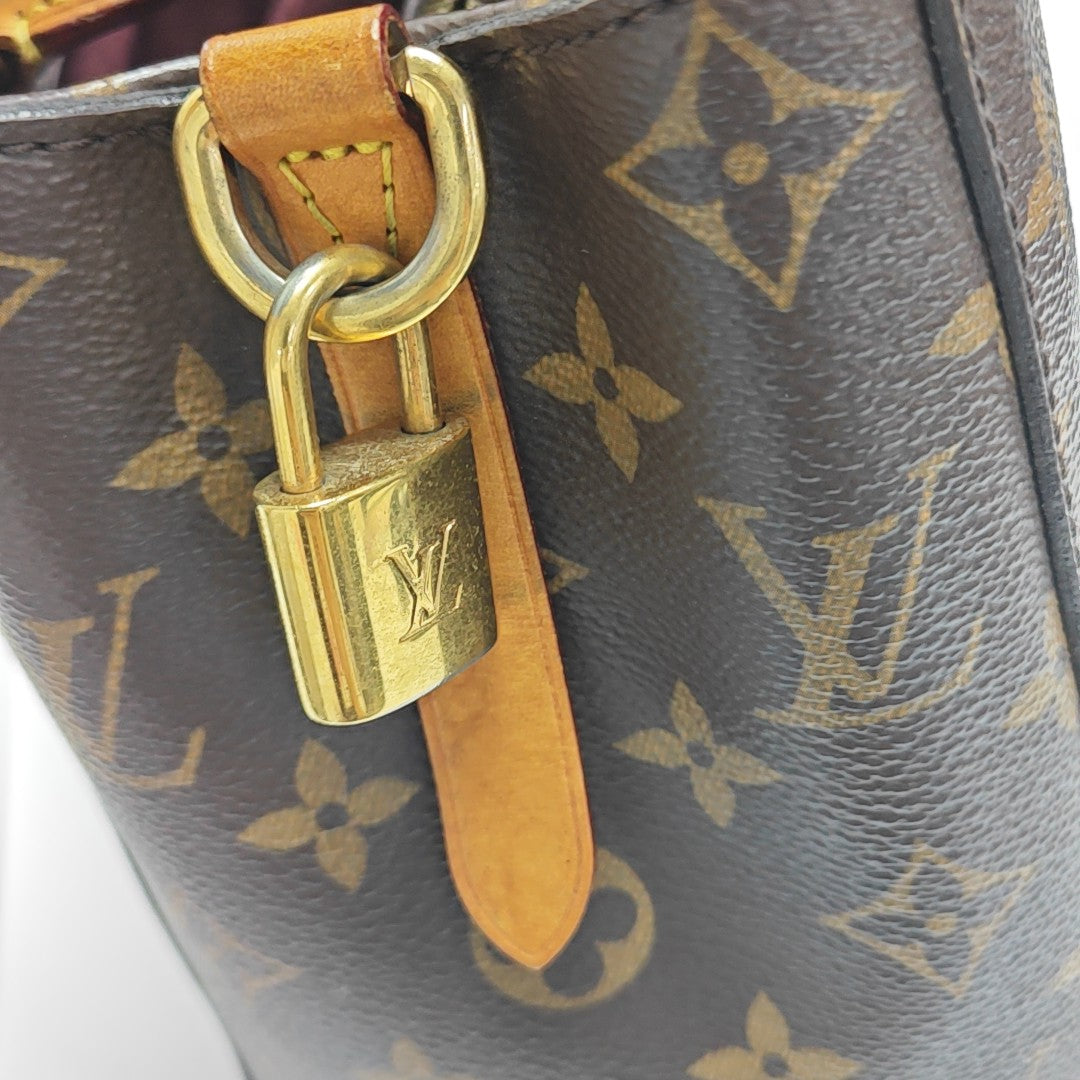 MONTAIGNE BB Monogram Coated Canvas Brown