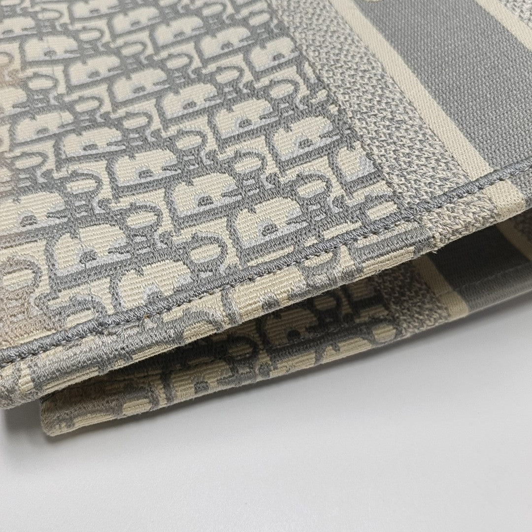 Book Tote Large Oblique Canvas Gray