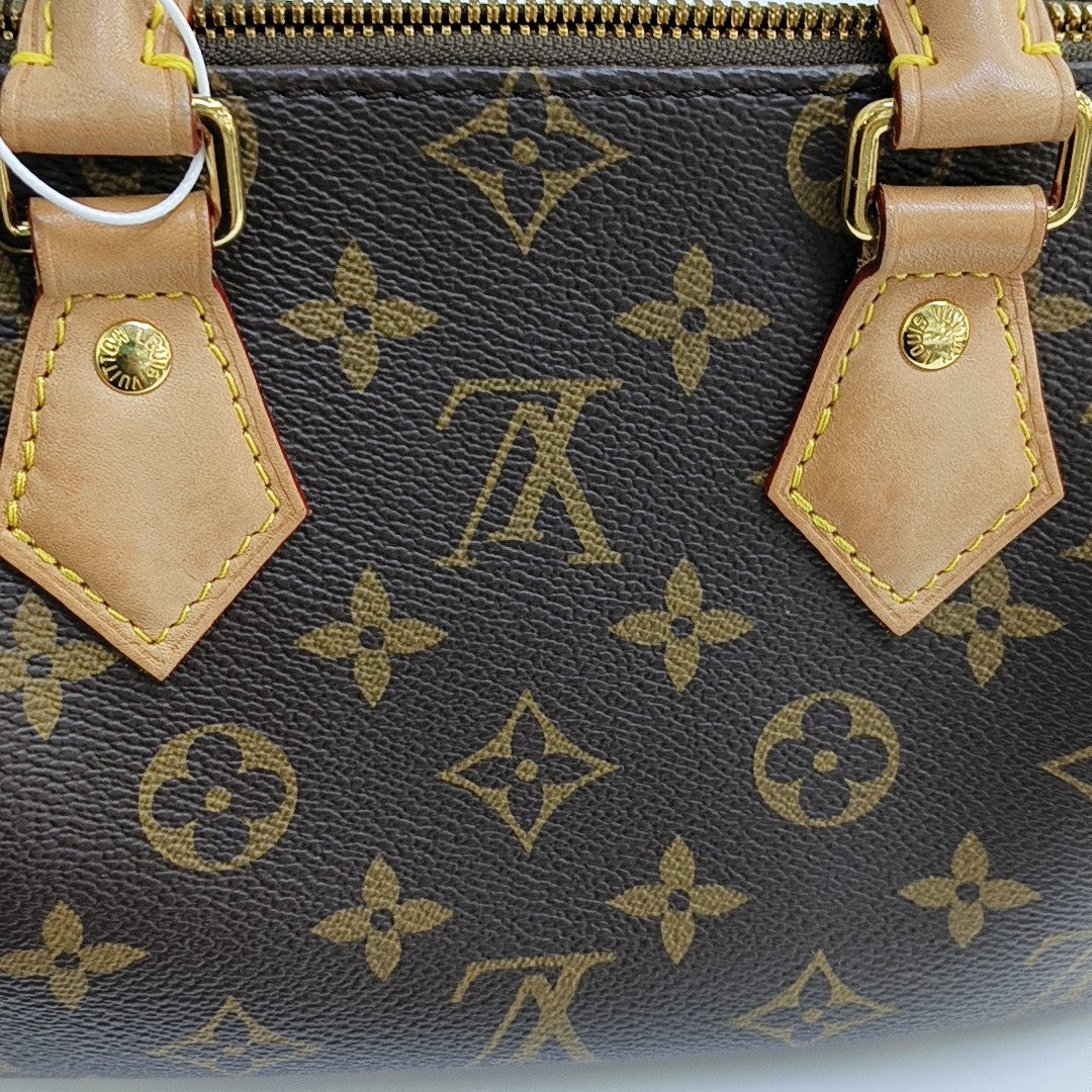 SPEEDY 20 Monogram Coated Canvas Brown