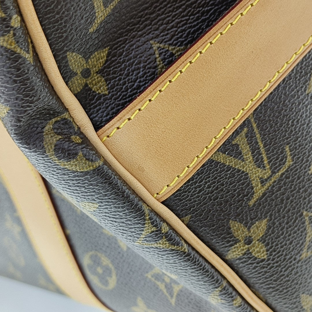 Monogram Coated Canvas Top Handle Bag Brown