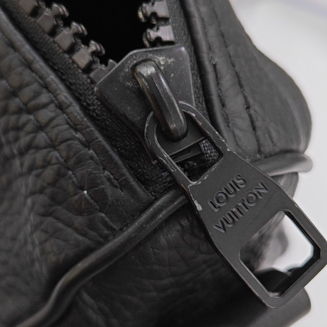 KEEPALL 25 Monogram Calfskin Black
