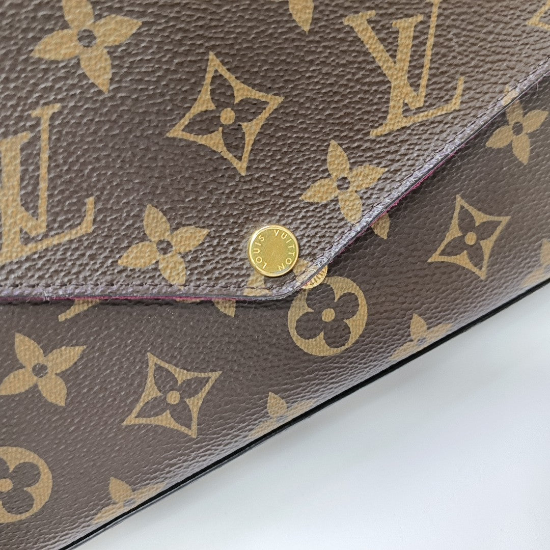 FÉLICIE Monogram Coated Canvas Brown