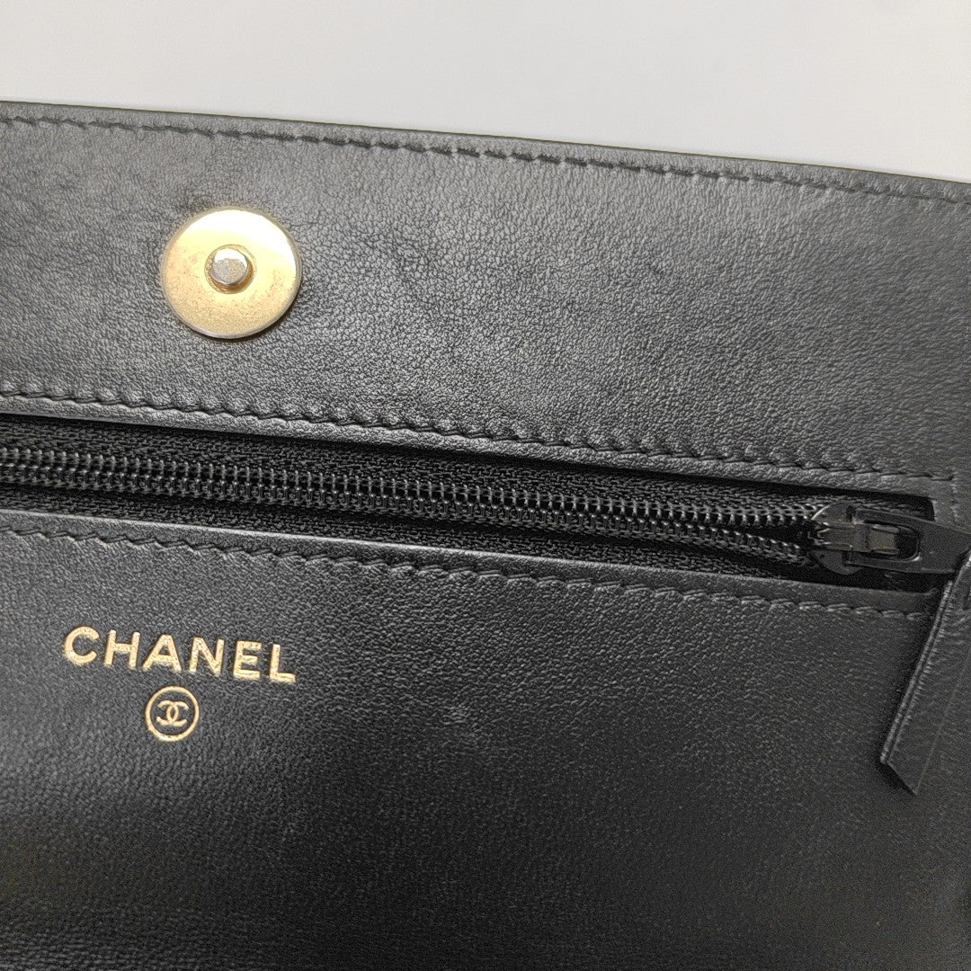 WOC Quilted Lambskin Black