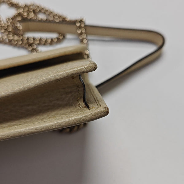 Interlocking G Small Calfskin Beige