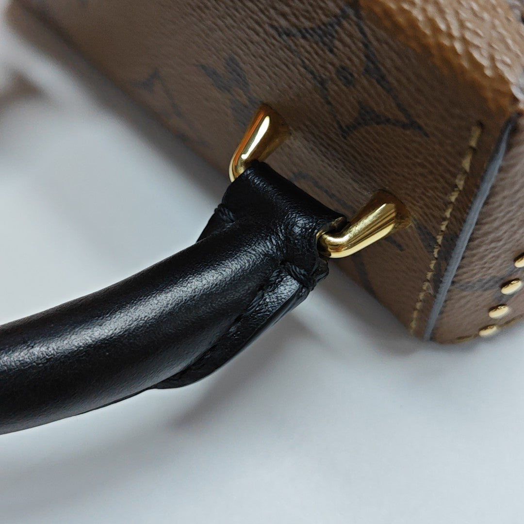 CAMERA BOX Monogram Coated Canvas Brown
