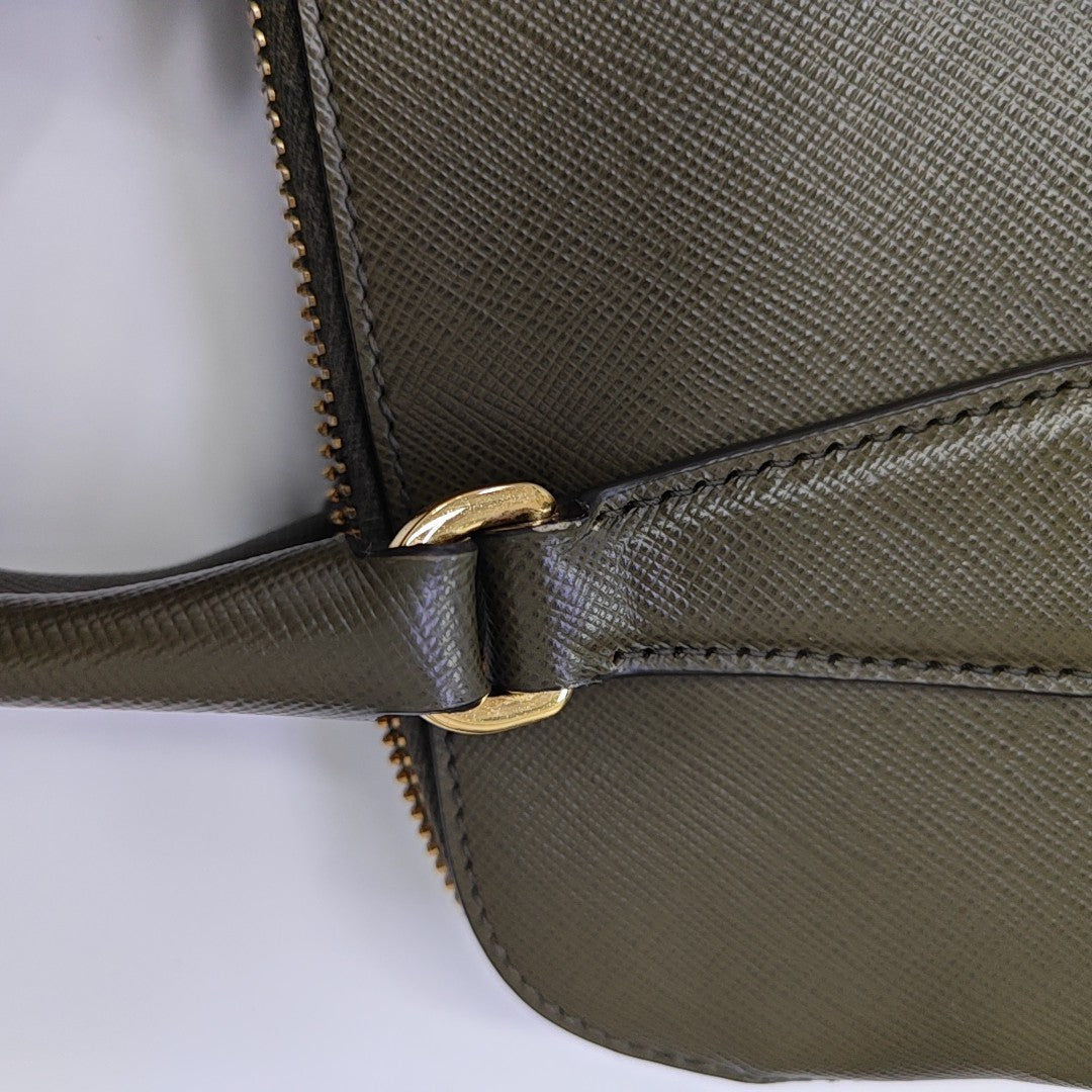 Promenade Small Saffiano Calfskin Green