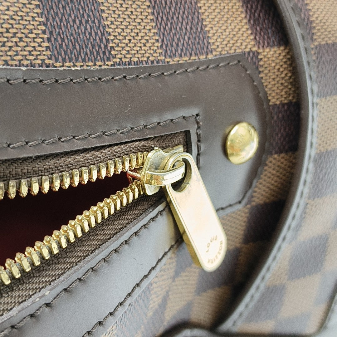 BERKELEY Damier Ebene Coated Canvas Brown
