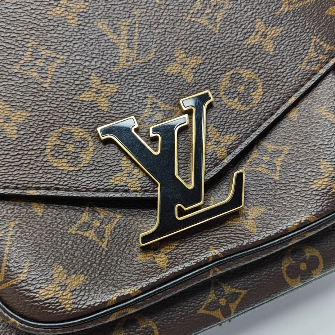 PASSY Monogram Coated Canvas Brown