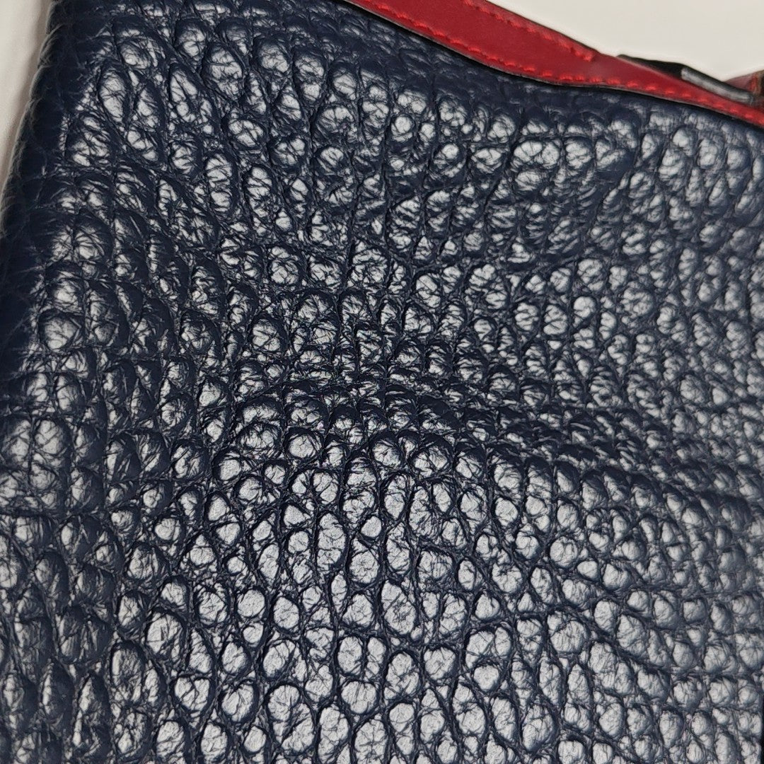 Calfskin Shoulder Bag Blue