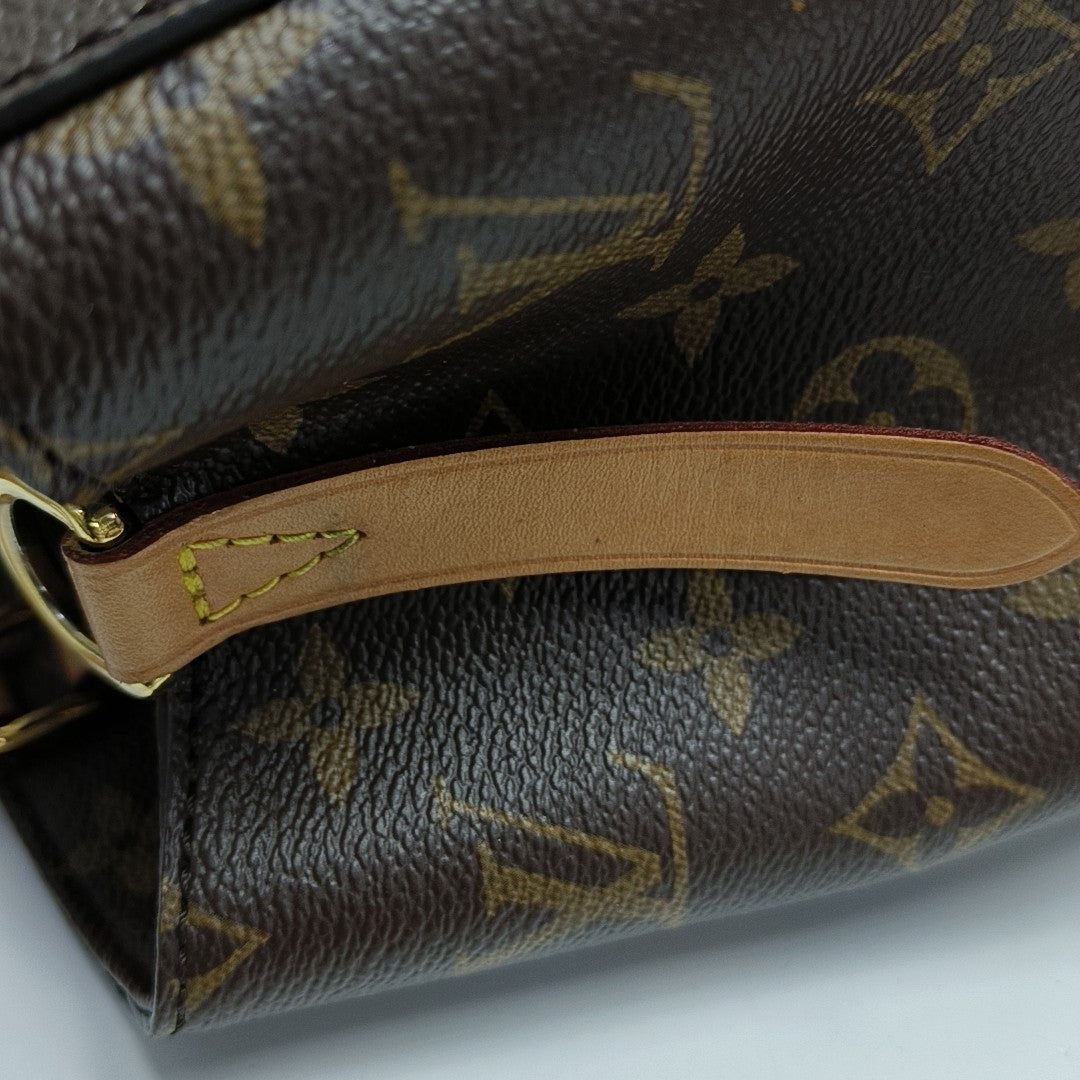 MONTAIGNE MM Monogram Coated Canvas Brown