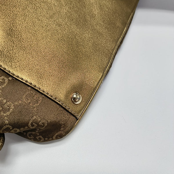 Monogram Canvas Shoulder Bag Brown