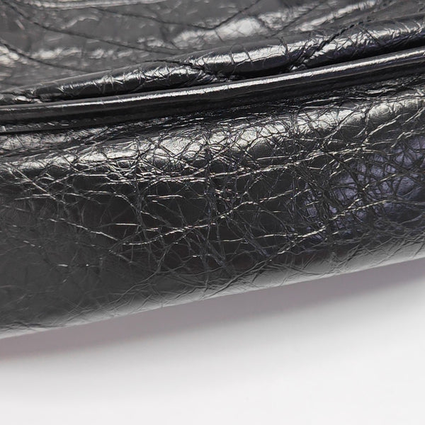 NIKI Large Chevron Calfskin Black