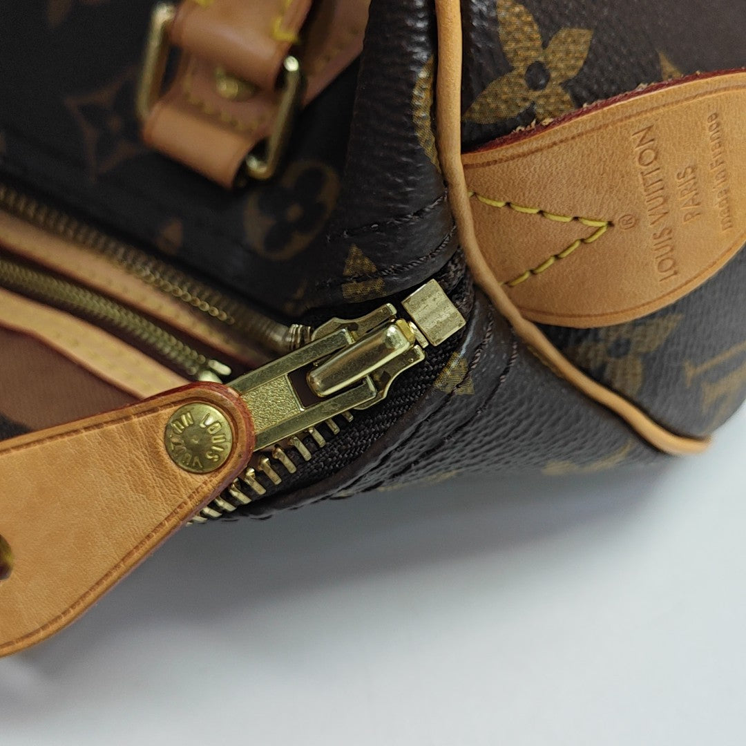 SPEEDY 30 Monogram Coated Canvas Brown