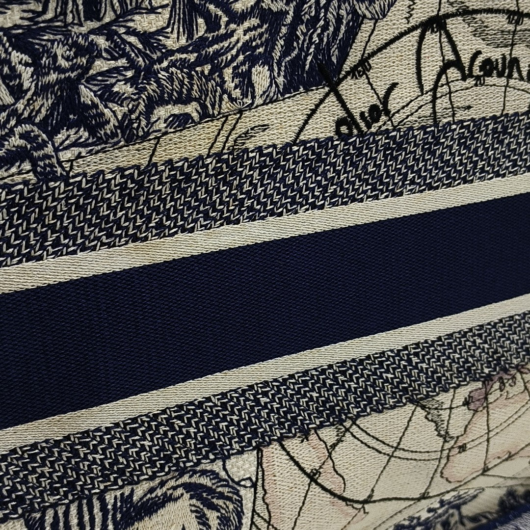 Book Tote Medium Canvas Blue