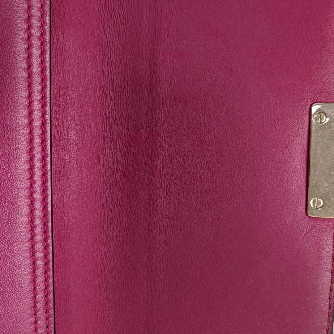 Calfskin Shoulder Bag Purple
