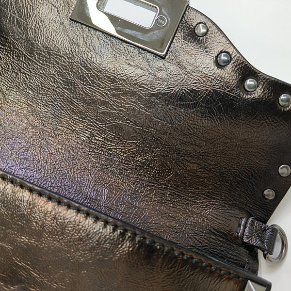 Calfskin Shoulder Bag Brown