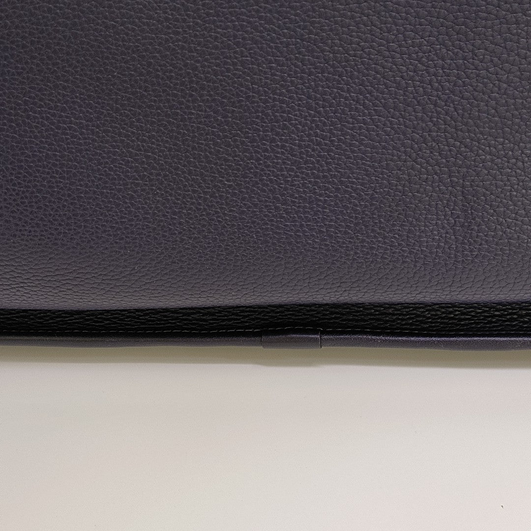 Calfskin Top Handle Bag Blue